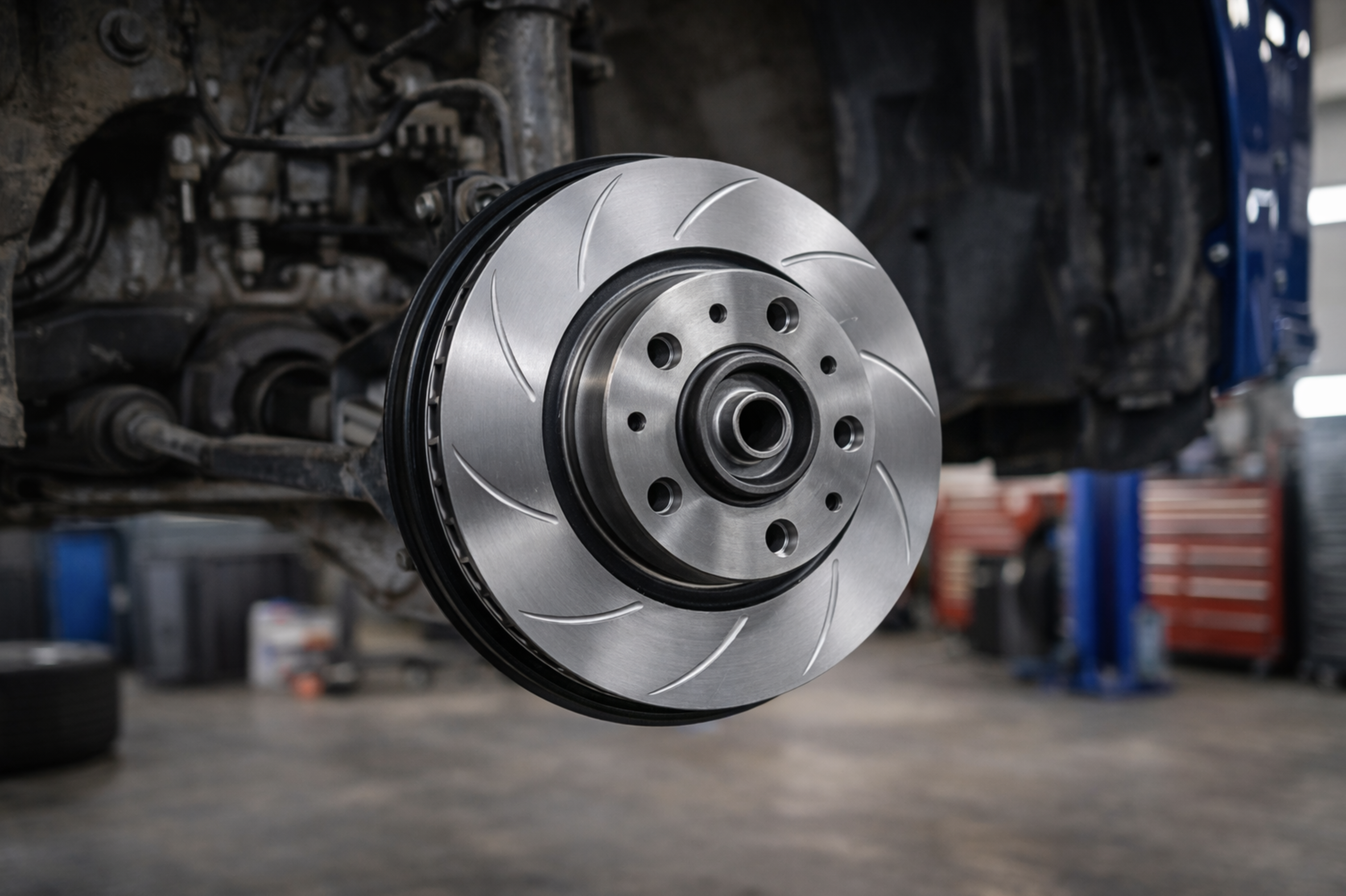 Discount Brakes technician performing brake service